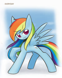 Size: 860x1080 | Tagged: safe, artist:howxu, derpibooru import, rainbow dash, pegasus, pony, female, mare, solo