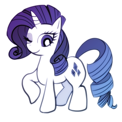 Size: 512x512 | Tagged: safe, artist:remyroez, rarity, pony, unicorn, female, horn, mare, solo, white coat