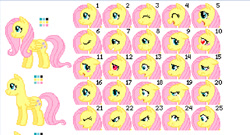 Size: 1150x623 | Tagged: safe, artist:dragonshy, fluttershy, pegasus, pony, expressions, pixel art, scrunchy face, sprite, squee