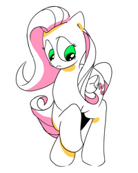 Size: 945x1181 | Tagged: safe, artist:ukingu, fluttershy, pegasus, pony, female, mare, pixiv, solo