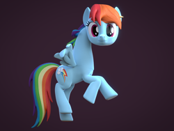 Size: 1600x1200 | Tagged: dead source, safe, artist:3d thread, artist:creatorofpony, derpibooru import, rainbow dash, pegasus, pony, season 5, the cutie map, /mlp/, 3d, 3d model, blender, female, mare, meme, rainbow girrash, simple background, solo, wat