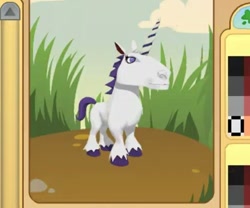 Size: 610x508 | Tagged: safe, screencap, rarity, pony, unicorn, animal jam, fake horn, wrong eye color