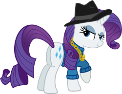 Size: 6000x4621 | Tagged: safe, artist:slb94, rarity, pony, unicorn, absurd resolution, fedora, hat, simple background, solo, swag, transparent background, vector