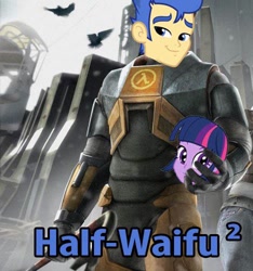 Size: 468x500 | Tagged: safe, derpibooru import, flash sentry, twilight sparkle, exploitable meme, flash sentry savior of the universe, flashface, forced meme, half-life, meme, waifu, waifu thief