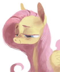 Size: 500x596 | Tagged: safe, artist:sterfler, fluttershy, pegasus, pony, female, mare, smiling, solo