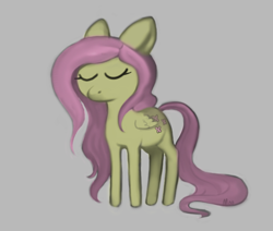 Size: 764x648 | Tagged: safe, artist:moo, fluttershy, pegasus, pony, eyes closed, sketch, solo