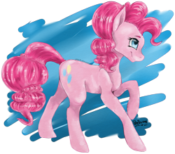 Size: 1024x898 | Tagged: safe, artist:amberswirl, pinkie pie, earth pony, pony, female, mare, pink coat, pink mane, simple background, solo, transparent background