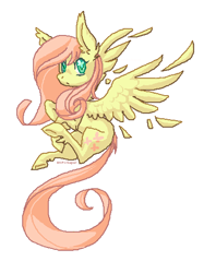 Size: 397x531 | Tagged: safe, artist:arctoslupus, fluttershy, pegasus, pony, female, mare, solo, spread wings