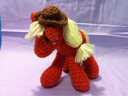 Size: 500x374 | Tagged: safe, artist:meru, applejack, irl, photo, plushie