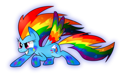 Size: 743x451 | Tagged: safe, artist:vdru7, derpibooru import, rainbow dash, pegasus, pony, pixiv, rainbow power, solo