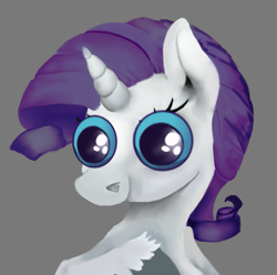 Size: 1157x1150 | Tagged: safe, artist:php64, rarity, pony, unicorn, cute, eyes, fluffy, googly eyes, meme, rarara, smiling, solo, special eyes, unshorn fetlocks