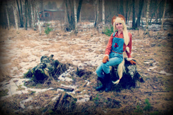 Size: 4898x3265 | Tagged: safe, artist:sewingintherain, applejack, human, cosplay, irl, irl human, overalls, photo, solo