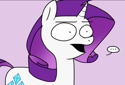 Size: 1012x687 | Tagged: safe, artist:mushroomcookiebear, edit, rarity, pony, unicorn, ..., cropped, faic, reaction image, simple background, solo, surprised, wat