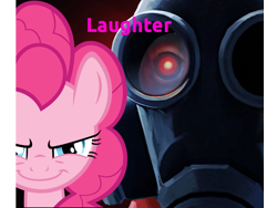 Size: 1058x794 | Tagged: safe, artist:biggreenpepper, artist:flutterguy317, edit, pinkie pie, earth pony, pony, crossover, pyro, team fortress 2, vector, vector edit