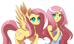 Size: 2508x1493 | Tagged: safe, artist:haydee, fluttershy, human, human ponidox, humanized, solo