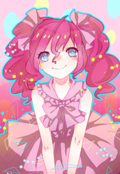 Size: 2031x2952 | Tagged: safe, artist:bc neko, pinkie pie, human, clothes, cute, diapinkes, dress, humanized, pixiv, solo