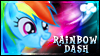 Size: 100x56 | Tagged: safe, artist:jewlecho, derpibooru import, rainbow dash, pegasus, pony, deviantart stamp, solo