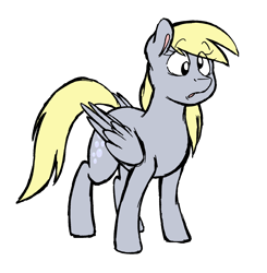 Size: 1784x1820 | Tagged: safe, artist:strangiesleepy, derpy hooves, pegasus, pony, female, mare, simple background, solo