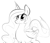 Size: 861x742 | Tagged: safe, artist:dotkwa, princess celestia, alicorn, pony, cute, monochrome, smiling, solo