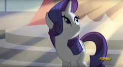 Size: 1670x908 | Tagged: safe, screencap, rarity, pony, unicorn, canterlot boutique, crepuscular rays, female, horn, mare, solo