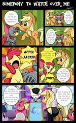 Size: 1322x2148 | Tagged: safe, artist:vavacung, apple bloom, applejack, big macintosh, twilight sparkle, twilight sparkle (alicorn), alicorn, earth pony, pony, somepony to watch over me, armor, bloomjack, clothes, comic, dress, engrish, female, foal bride, lesbian, mare, marriage, not creepy, shipping, suit, that escalated quickly, together forever, wedding, wedding dress