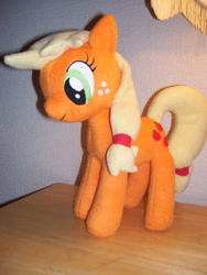 Size: 900x1196 | Tagged: safe, artist:pinkamoone, applejack, irl, photo, plushie