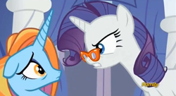 Size: 1580x858 | Tagged: safe, screencap, rarity, sassy saddles, pony, unicorn, canterlot boutique, angry, floppy ears