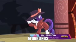 Size: 896x499 | Tagged: safe, screencap, rarity, pony, unicorn, rarity investigates, darling, female, image macro, impact font, m'lady, mare, meme, solo