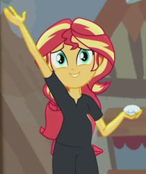Size: 820x975 | Tagged: safe, edit, edited screencap, screencap, sunset shimmer, comic:a new change, better together, equestria girls, opening night, cropped, diamond, pregnant, pregnant edit, solo, teen pregnancy