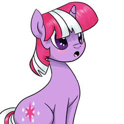 Size: 2000x2000 | Tagged: safe, artist:minty-red, derpibooru import, twilight sparkle, alternate hairstyle, solo