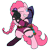 Size: 1188x1250 | Tagged: safe, artist:shenhibiki, pinkie pie, earth pony, pony, cosplay, jinx (league of legends), league of legends, simple background, solo, transparent background