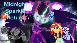 Size: 2048x1161 | Tagged: safe, editor:php77, midnight sparkle, sci-twi, sunset shimmer, twilight sparkle, equestria girls, alternate universe