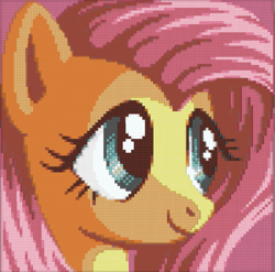 Size: 715x707 | Tagged: safe, artist:pix3m, artist:slejm, fluttershy, pegasus, pony, pixel art, solo