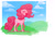 Size: 1158x818 | Tagged: safe, artist:cmaggot, pinkie pie, earth pony, pony, cloud, cloudy, grass, open mouth, sky, solo