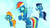 Size: 1280x720 | Tagged: safe, derpibooru import, screencap, rainbow dash, soarin', spitfire, pegasus, pony, yakity-sax, clothes, female, goggles, male, mare, rainbow dash is not amused, stallion, unamused, uniform, wonderbolts uniform