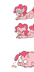 Size: 615x1280 | Tagged: safe, artist:gmrqor, pinkie pie, earth pony, pony, balloon, blowing up balloons, cartoon physics, comic, cute, diapinkes, inflation, simple background, white background