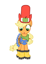 Size: 3000x4157 | Tagged: safe, artist:takua770, applejack, earth pony, pony, suited for success, boots, cute, hat, simple background, solo