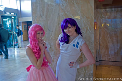 Size: 3504x2336 | Tagged: safe, pinkie pie, rarity, human, cosplay, irl, irl human, photo