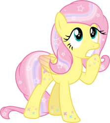 Size: 5000x5611 | Tagged: safe, alternate version, artist:meteor-spark, fluttershy, pegasus, pony, absurd resolution, rainbow power, solo