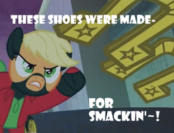 Size: 971x741 | Tagged: safe, artist:m00n-chaser, screencap, applejack, mistress marevelous, earth pony, pony, power ponies (episode), power ponies, solo, superhero