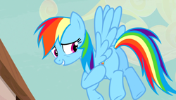 Size: 1888x1080 | Tagged: safe, derpibooru import, screencap, rainbow dash, pegasus, pony, the cutie map, cutie mark, plot