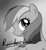 Size: 894x979 | Tagged: dead source, safe, artist:xhazard78x, derpibooru import, rainbow dash, pegasus, pony, the mysterious mare do well, autograph, black and white, bust, grayscale, monochrome, photo, portrait, poster, solo, vector