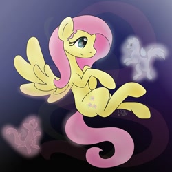 Size: 894x894 | Tagged: safe, artist:cyanyeh, fluttershy, pegasus, pony, animal, flying, solo
