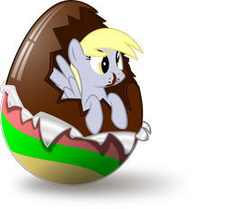 Size: 3248x3000 | Tagged: safe, artist:up1ter, derpy hooves, pegasus, pony, chocolate, chocolate egg, cute, easter, easter egg, female, food, mare, simple background, solo, transparent background, vector