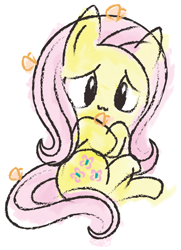 Size: 650x896 | Tagged: safe, artist:daieny, fluttershy, butterfly, pegasus, pony, :3, cute, digital art, hnnng, simple background, sitting, smiling, solo, vector, white background