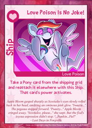 Size: 788x1088 | Tagged: safe, artist:pixel-prism, derpibooru import, rainbow dash, pegasus, pony, cute, love poison, ship card, solo, twilight sparkle's secret shipfic folder, underhoof