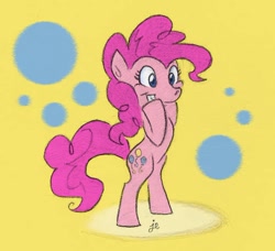 Size: 696x635 | Tagged: artist needed, source needed, safe, pinkie pie, earth pony, pony, bipedal, solo