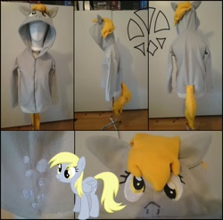 Size: 2000x1975 | Tagged: safe, artist:kleinespika, derpy hooves, pegasus, pony, clothes, commission, cutie, cutie mark, female, hoodie, mare, mark, merchandise, selfmade