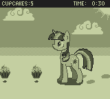 Size: 160x144 | Tagged: safe, artist:zoiby, derpibooru import, twilight sparkle, pony, unicorn, female, game boy, mare, monochrome, ms paint, paint tool sai, pixel art, solo, video game