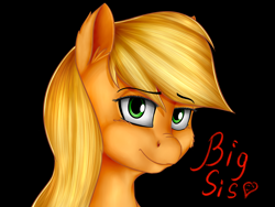 Size: 3200x2400 | Tagged: safe, artist:rex42, applejack, earth pony, pony, bust, ear fluff, looking at you, portrait, simple background, solo